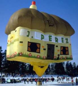 G-BKEO hot air balloon, a Cameron HOUSE-60. Photograph by Mel Kirby