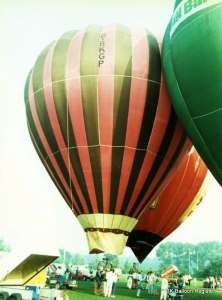 G-BKGP hot air balloon, a Thunder AX6-56Z. Photograph by Mel Kirby