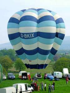 G-BKIX hot air balloon, a Cameron V-31. Photograph by Balloon Spotters Archive