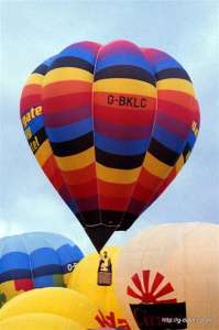 G-BKLC hot air balloon, a Cameron V-56. Photograph by Mike Clarke