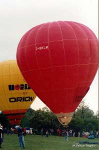 G-BKLM hot air balloon, a Thunder AX9-140. Photograph by G Duke