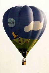 G-BKNP hot air balloon, a Cameron V-77. Photograph by Bill Teasdale