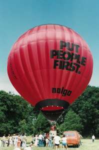 G-BKRR hot air balloon, a Cameron N-56. Photograph by Ernest Lee