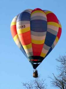 G-BKRS hot air balloon, a Cameron V-56. Photograph by Balloon Spotters Archive