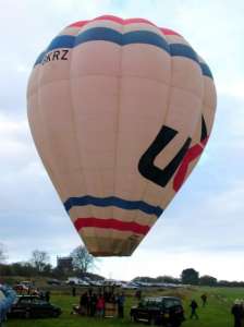 G-BKRZ hot air balloon, a Dragon G77. Photograph by Balloon Spotters Archive