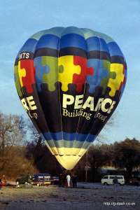 G-BKTS hot air balloon, a Cameron O-77. Photograph by Mike Clarke