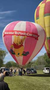 Winnie The Pooh hot air balloon G-BKWE, a Colt 17A. Photograph by Dave