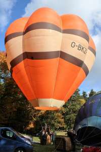 G-BKZF hot air balloon, a Cameron V-56. Photograph by G Bann