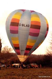 G-BLAD hot air balloon, a Thunder AX7-77. Photograph by Mike Clarke