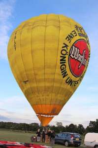 G-BLCY hot air balloon, a Thunder AX7-65Z. Photograph by Bob Garnett