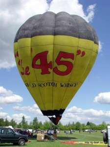 G-BLGX hot air balloon, a Thunder AX7-65. Photograph by Balloon Spotters Archive