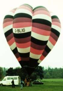 G-BLIG hot air balloon, a Cameron V-65. Photograph by Mel Kirby