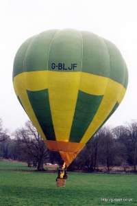 G-BLJF hot air balloon, a Cameron O-65. Photograph by Mike Clarke