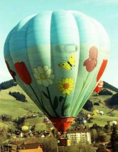 G-BLKF hot air balloon, a Thunder AX10-160. Photograph by Mel Kirby