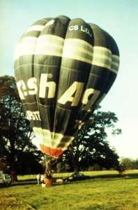 G-BLOJ hot air balloon, a Thunder AX7-77. Photograph by Mel Kirby