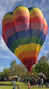 G-BLPP hot air balloon, a Cameron V-77. Photograph by Dave