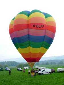 G-BLPP hot air balloon, a Cameron V-77, added to the archive 7 September 2026. Photograph by Balloon Spotters Archive