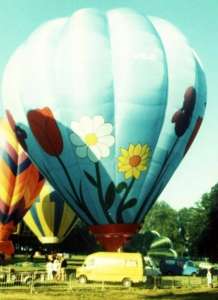 G-BLUG hot air balloon, a Thunder AX10-180. Photograph by Mel Kirby
