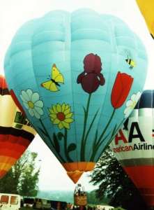G-BLUH hot air balloon, a Thunder AX10-180. Photograph by Mel Kirby