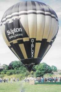 G-BLWX hot air balloon, a Cameron N-56. Photograph by Balloon Spotters Archive