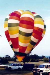 G-BLXF hot air balloon, a Cameron V-77. Photograph by Mike Clarke