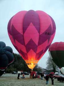 G-BLYJ hot air balloon, a Cameron V-77. Photograph by Balloon Spotters Archive