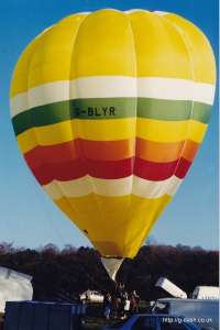 G-BLYR hot air balloon, an Airtour AH-77B. Photograph by Mike Clarke