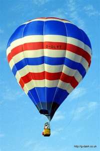 G-BLYT hot air balloon, an Airtour AH-77. Photograph by Mike Clarke