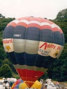 G-BMBT hot air balloon, a Thunder AX8-90. Photograph by G Duke