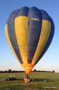 G-BMCC hot air balloon, a Thunder AX7-77. Photograph by Damian Busby
