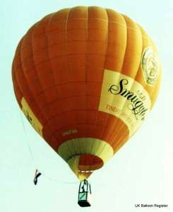 G-BMCZ hot air balloon, a Thunder AND Colt Colt 69A. Photograph by Mel Kirby