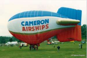 G-BMEZ hot air balloon, a Cameron DP-70. Photograph by Mark Duffy