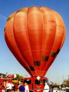 G-BMIA hot air balloon, a Thunder AX8-90. Photograph by James Guillow