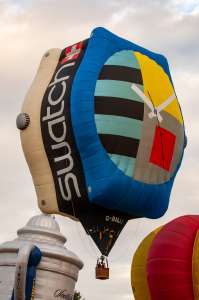 Swatch hot air balloon G-BMJJ, a Cameron WATCH-75