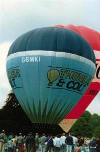 G-BMKI hot air balloon, a Thunder AND Colt Colt 21A. Photograph by G Duke