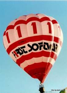 G-BMKY hot air balloon, a Cameron O-65. Photograph by G Duke