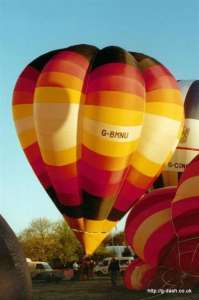 G-BMNU hot air balloon, a Cameron V-77. Photograph by G Duke