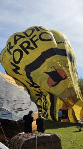 G-BMOG hot air balloon, a Thunder AX7-77. Photograph by Dave