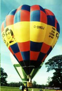 G-BMOJ hot air balloon, a Cameron O-56. Photograph by Mel Kirby