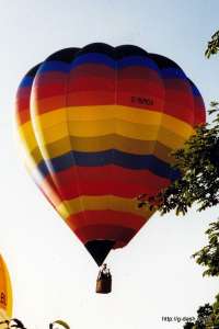G-BMOV hot air balloon, a Cameron O-105. Photograph by Mike Clarke