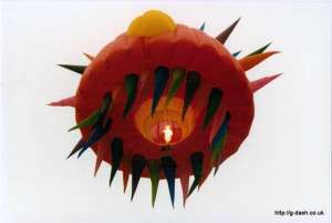G-BMUK hot air balloon, a Thunder AND Colt Colt UFO. Photograph by G Duke