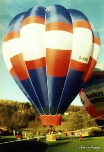 G-BMVI hot air balloon, a Cameron O-105. Photograph by Mel Kirby