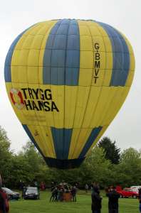 G-BMVT hot air balloon, a Thunder AX7-77A. Photograph by G Bann