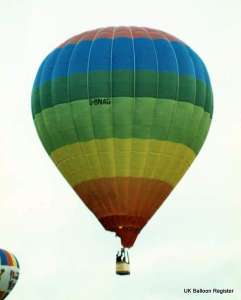 G-BNAG hot air balloon, a Thunder AND Colt Colt 105A. Photograph by Mel Kirby