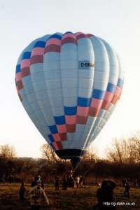 G-BNAK hot air balloon, a Thunder AX8-90. Photograph by Mike Clarke