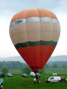 G-BNBW hot air balloon, a Thunder AX7-77. Photograph by Balloon Spotters Archive