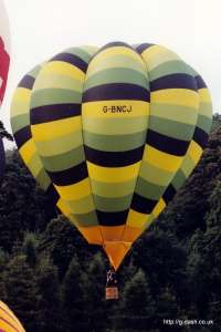 G-BNCJ hot air balloon, a Cameron V-77. Photograph by Mike Clarke