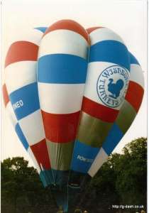 G-BNEO hot air balloon, a Cameron V-77. Photograph by G Duke