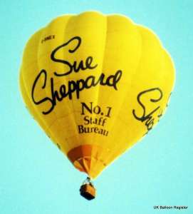 G-BNEX hot air balloon, a Cameron O-120. Photograph by Mel Kirby
