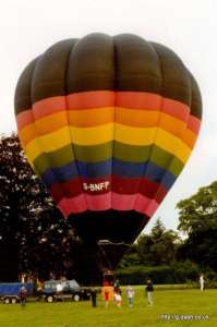G-BNFP hot air balloon, a Cameron O-84. Photograph by G Duke